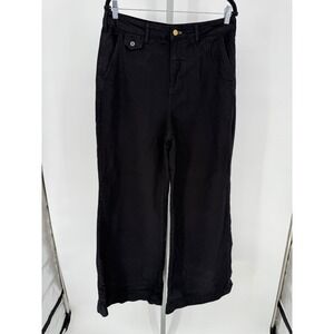 PILCRO‎ & THE LETTERPRESS Womens Black Wide Leg Crop Cropped Pants Size 32